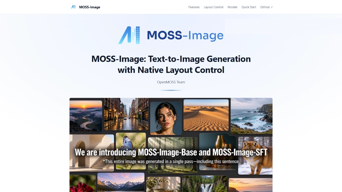 MOSS-Image - 模思智能联合 OpenMOSS 开源的文生图模型